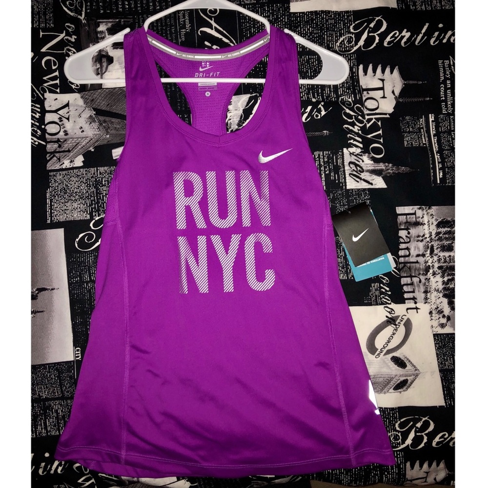 Nike RUN NYC DRI-FIT Racer Back Tank Top Small NWT